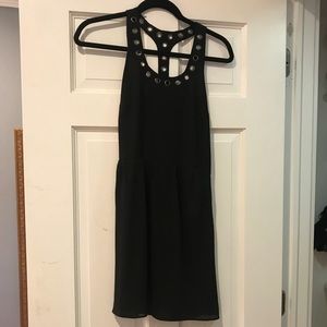 Low Back Short Black Dress